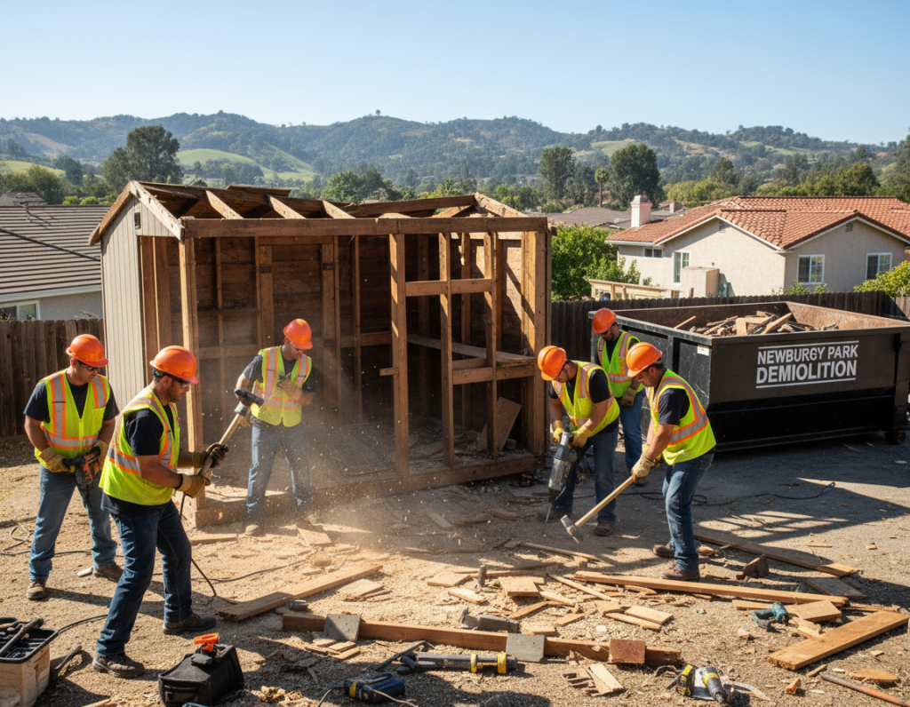 Shed Demolition In Newbury Park: Protecting Irrigation Lines During Demo