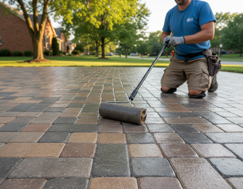 Hilliard Paver Sealing for Fire Pit and Seating Areas